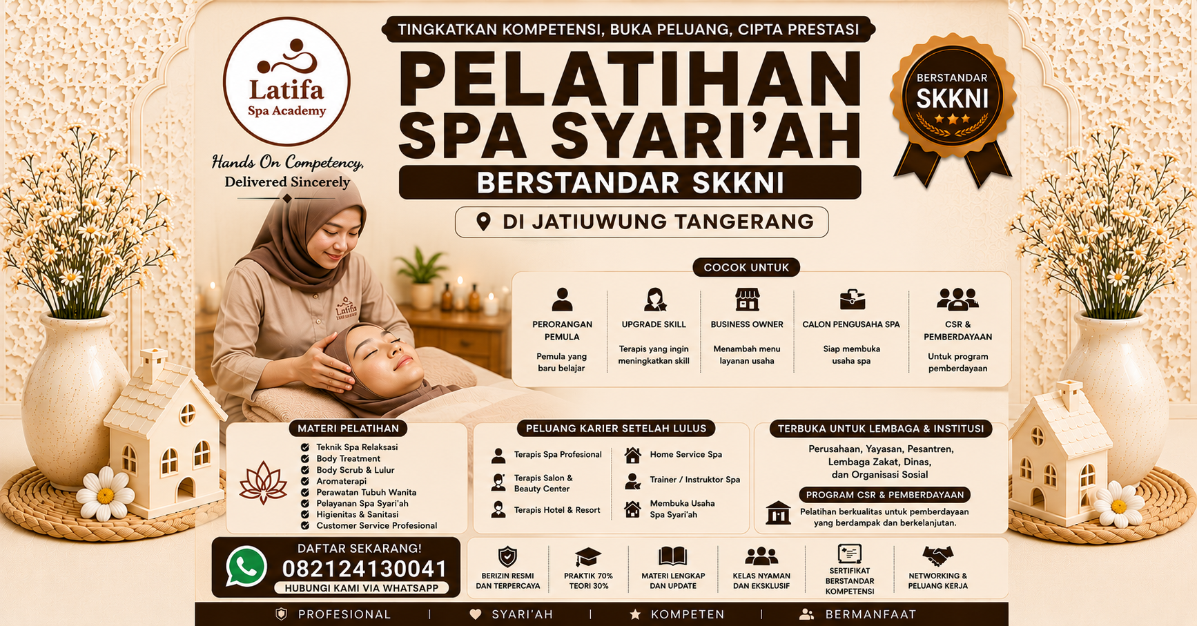 Pelatihan Spa Syari'ah Berstandar SKKNI di Jatiuwung Tangerang 082124130041